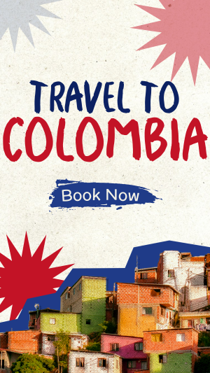 Travel to Colombia Paper Cutouts Instagram story Image Preview