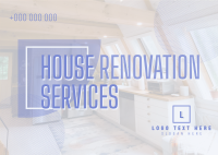 Sleek and Simple Home Renovation Postcard Design