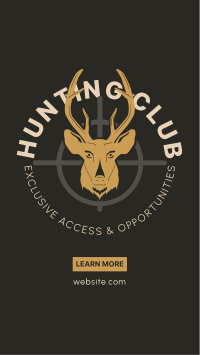 Hunting Club Deer Instagram story Image Preview
