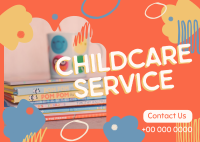 Abstract Shapes Childcare Service Postcard Image Preview