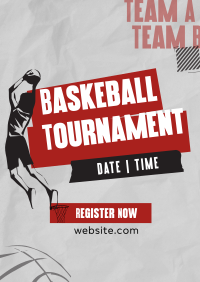 Sports Basketball Tournament Poster Design