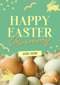 Quirky Easter Giveaways Poster Design