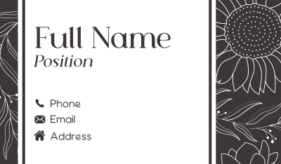 Sophisticated Floral Business Card Image Preview