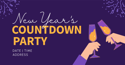 Cheers To New Year Countdown Facebook ad Image Preview
