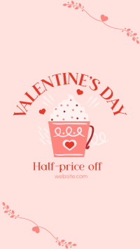 Valentine's Day Cafe Sale Facebook Story Design