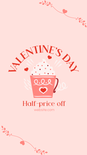 Valentine's Day Cafe Sale Facebook story Image Preview