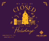 Closed for the Holidays Facebook Post Design
