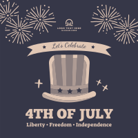 4th of July Hat Instagram post Image Preview