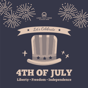 4th of July Hat Instagram post Image Preview