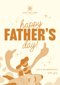 Playful Father's Day Greeting Poster Image Preview