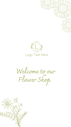 Minimalist Flower Shop Instagram story