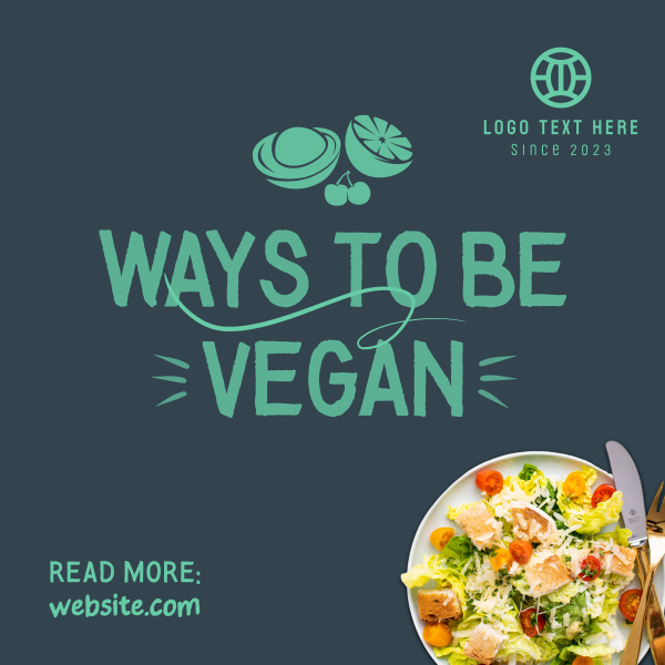 Vegan Food Adventure Instagram Post Design Image Preview