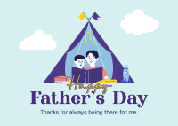 Father & Son Tent Postcard Image Preview
