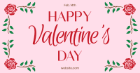 Valentine Border Rose Facebook Ad Design