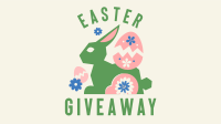 Floral Easter Bunny Giveaway Facebook Event Cover Image Preview