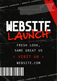 Urban Grunge Website Launch Poster Design