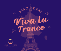 Celebrate Bastille Day Facebook Post Design