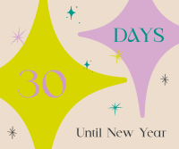 Sparkly New Year Countdown Facebook Post Design
