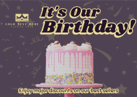 It's Our Birthday Doodles Postcard Image Preview