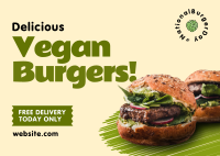 Vegan Burgers Postcard Image Preview