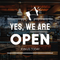 Cafe Reopening  Instagram Post Design