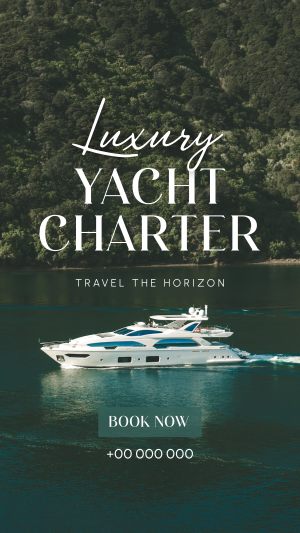 Luxury Yacht Charter Facebook story Image Preview