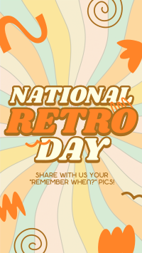 Swirly Retro Day Facebook story Image Preview
