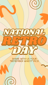 Swirly Retro Day Facebook Story Design