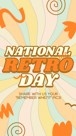 Swirly Retro Day Facebook story Image Preview