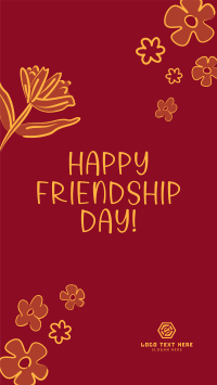 Floral Friendship Day Facebook story Image Preview