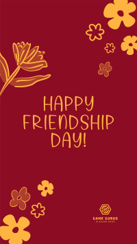 Floral Friendship Day Facebook story Image Preview