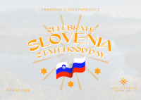 Slovenia Statehood Celebration Postcard Design