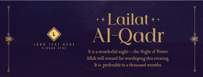 Peaceful Lailat Al-Qadr Facebook cover Image Preview