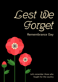 Poppy Remembrance Day Poster Image Preview