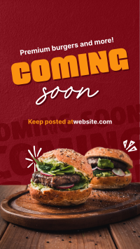 Burgers & More Coming Soon TikTok Video Image Preview