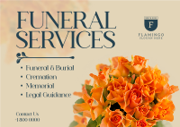 Funeral Bouquet Postcard Image Preview