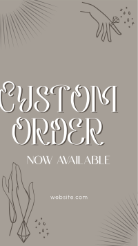 Order Custom Jewelry Facebook Story Design