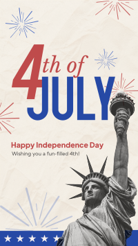 Fourth of July Greeting Instagram Reel Design