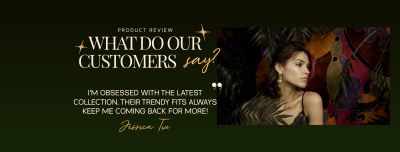 Luxury Fashion Testimonial Facebook cover Image Preview
