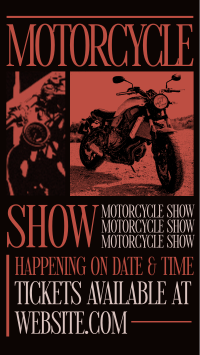 Retro Motorcycle Show TikTok Video Image Preview