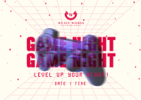 Futuristic Game Night Postcard Image Preview