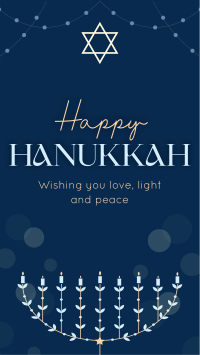 Festive Hanukkah Lights Instagram Story Design