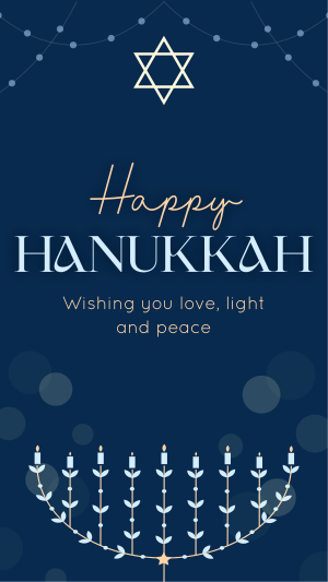 Festive Hanukkah Lights Instagram story Image Preview