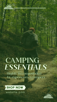 Mountain Hiking Camping Essentials Instagram Story Design