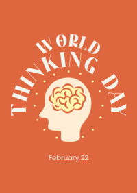 Thinking Day Silhouette Poster Design