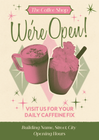Midcentury Modern Coffee Shop Poster Preview