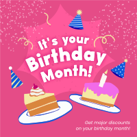 It's your Birthday Month Instagram post Image Preview