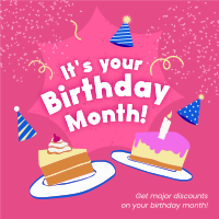 It's your Birthday Month Instagram Post Design