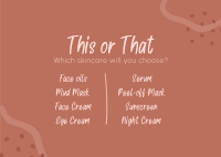 This or That Skincare Postcard Image Preview