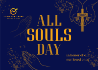 Prayer for Souls' Day Postcard Design